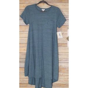 Lularoe Carly XS Heathered Cornflower Blue